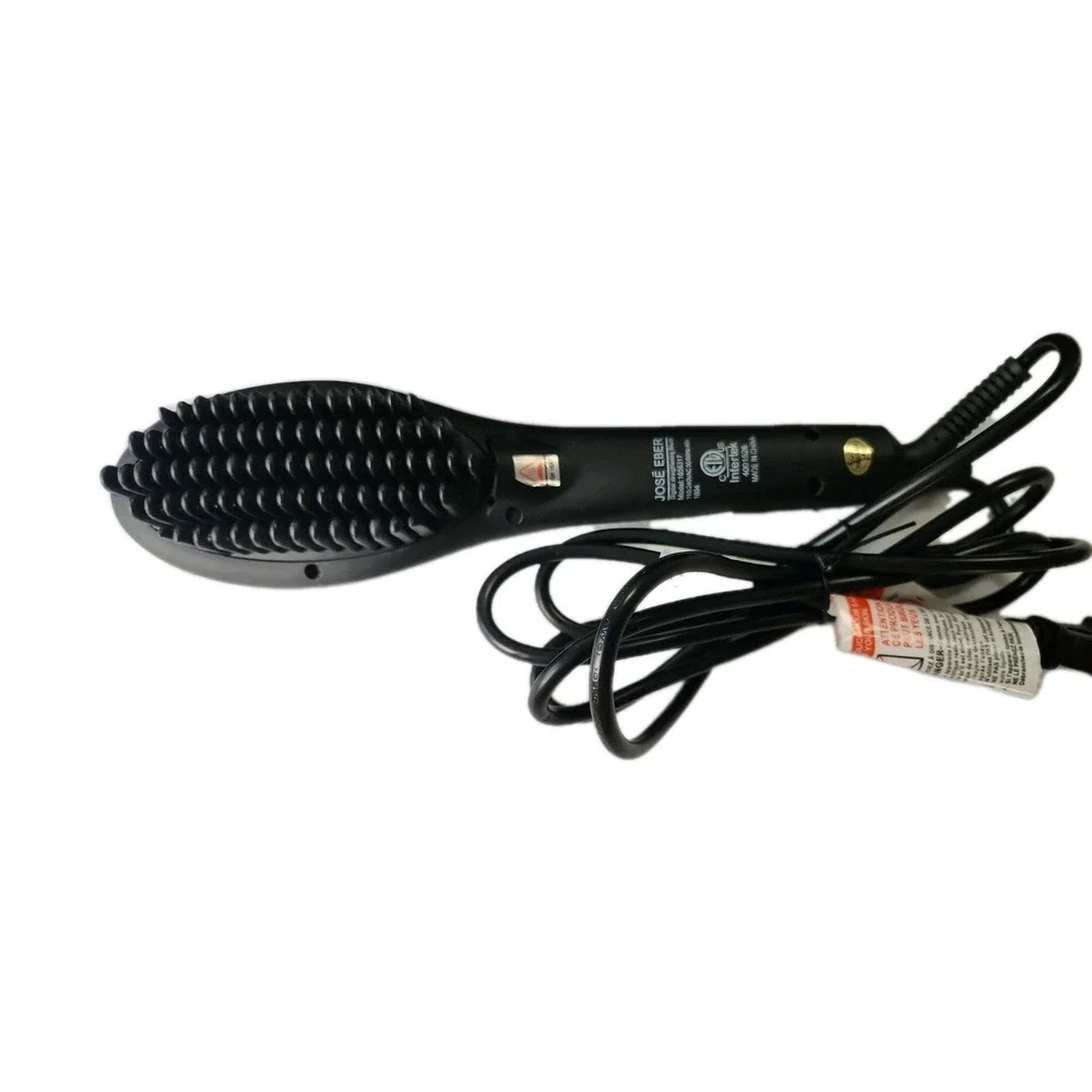 José Eber Digital Straightening Brush Heat Styling Tool Black Swivel Cord In Box